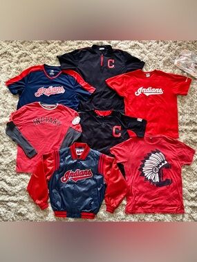 CLEVELAND INDIANS VINTAGE LOT CHIEF WAHOO RETRO CLOTHES ADULT S-XXL GUARDIANS